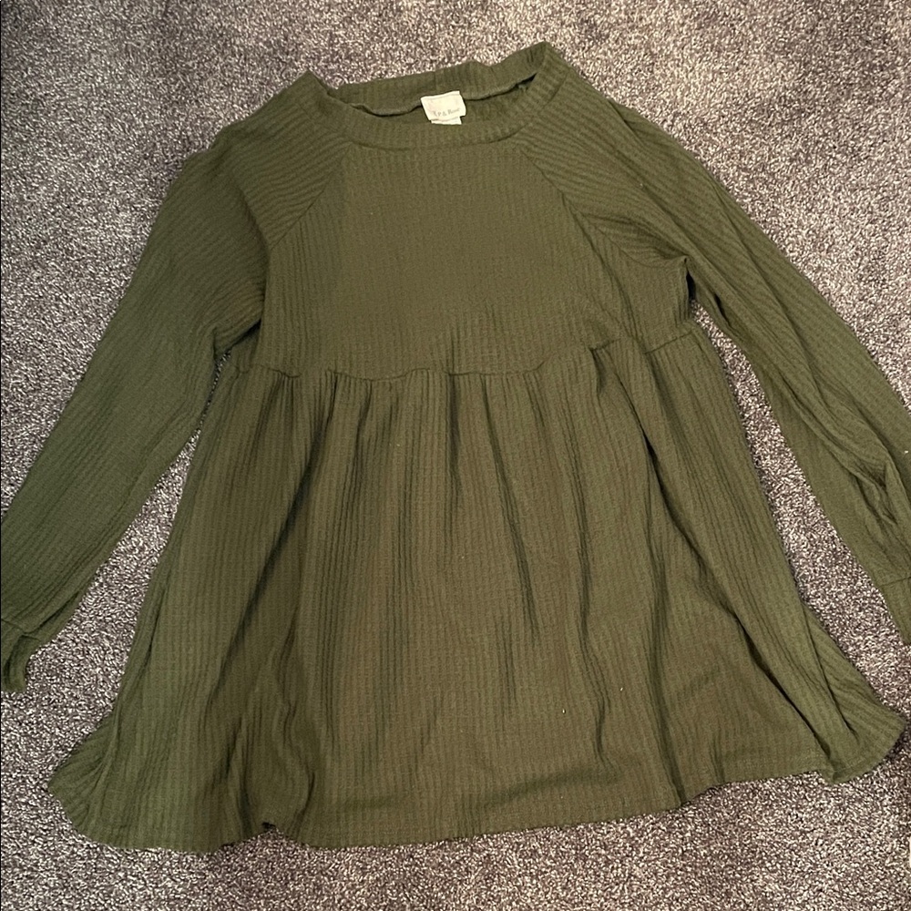Olive Green Women's Top